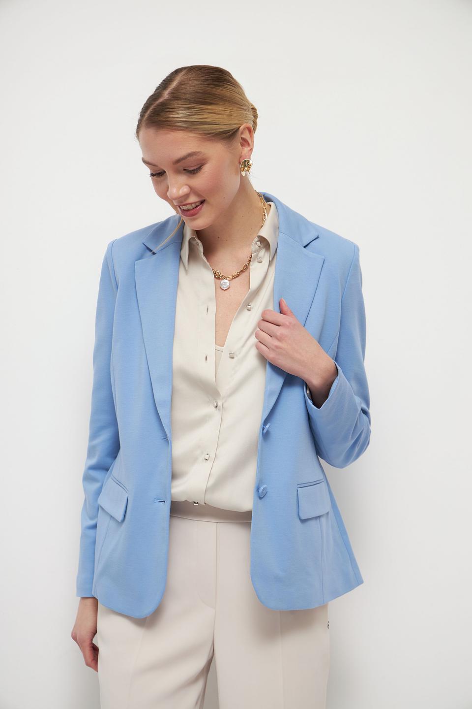 Жакет Tom Tailor голубой приталенный