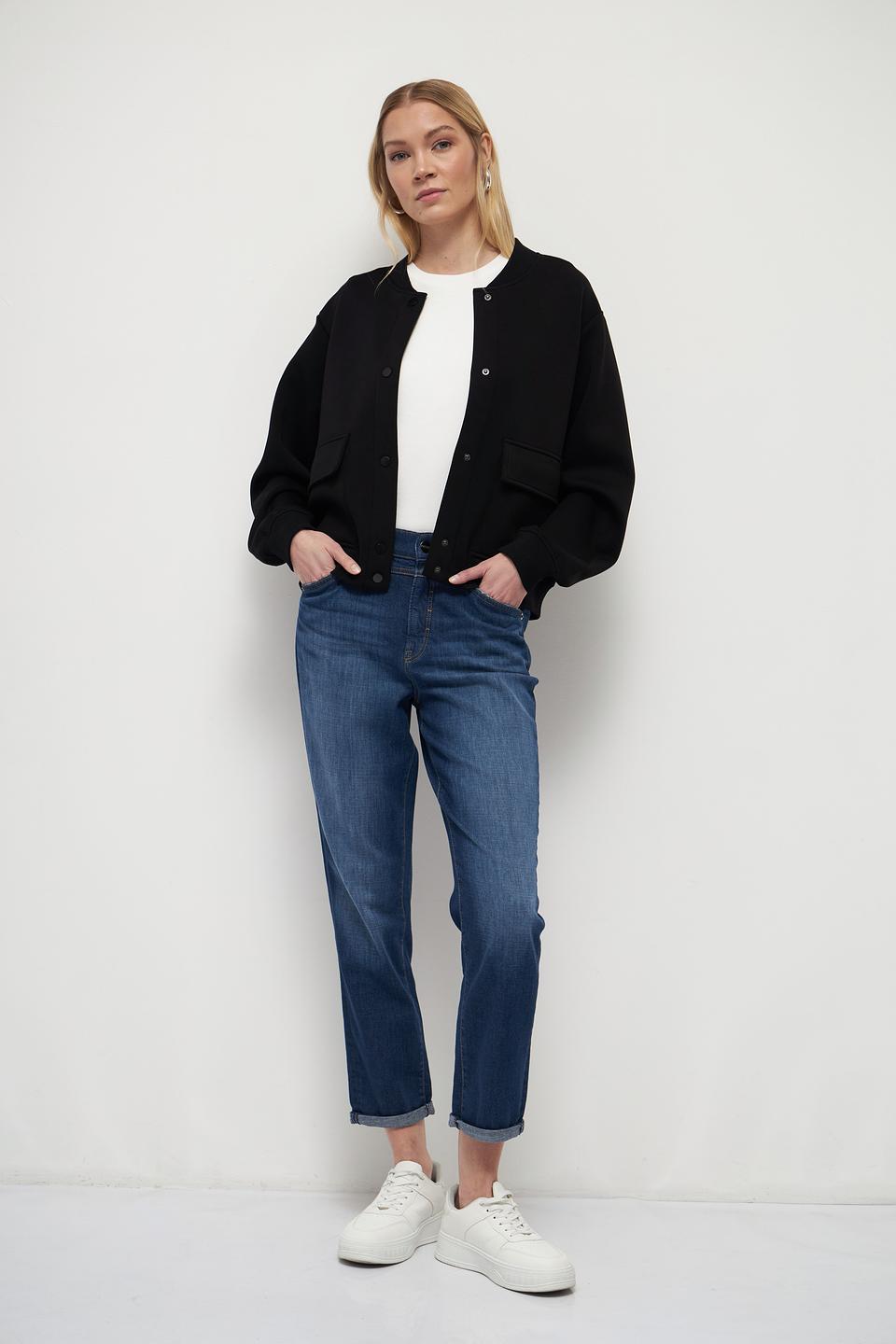 Жакет Oui чёрный бомбер