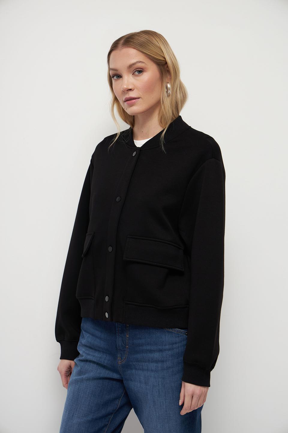 Жакет Oui чёрный бомбер