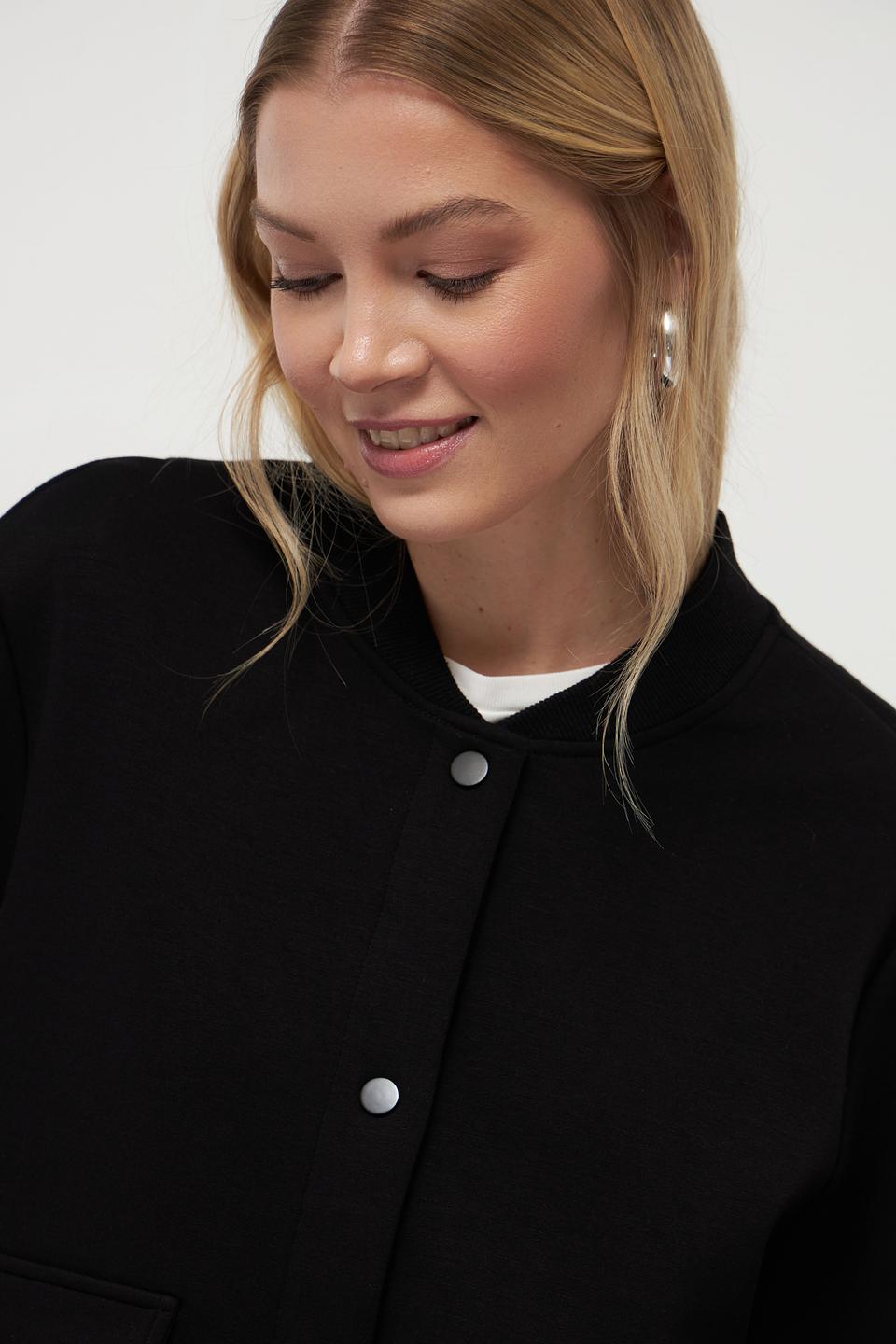 Жакет Oui чёрный бомбер