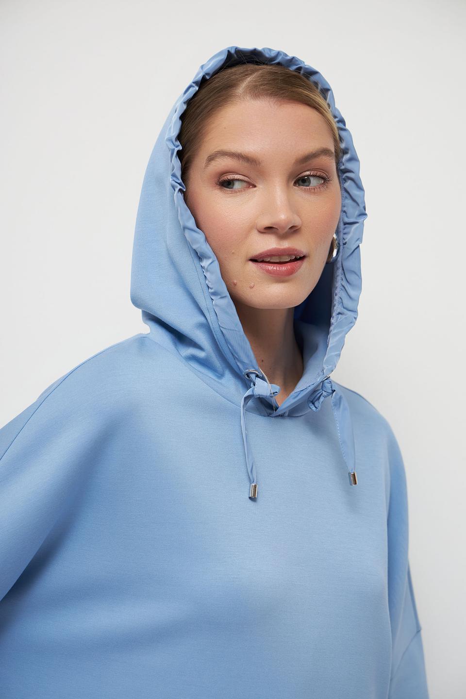 Толстовка Tom Tailor голубая с капюшоном