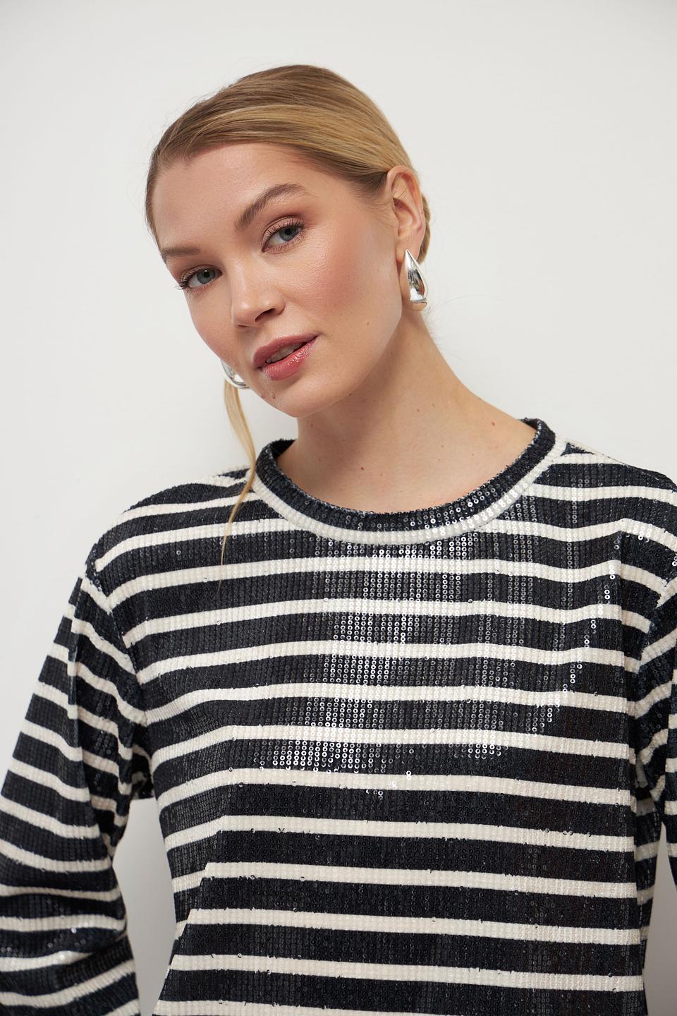 Пуловер Lecomte в полоску