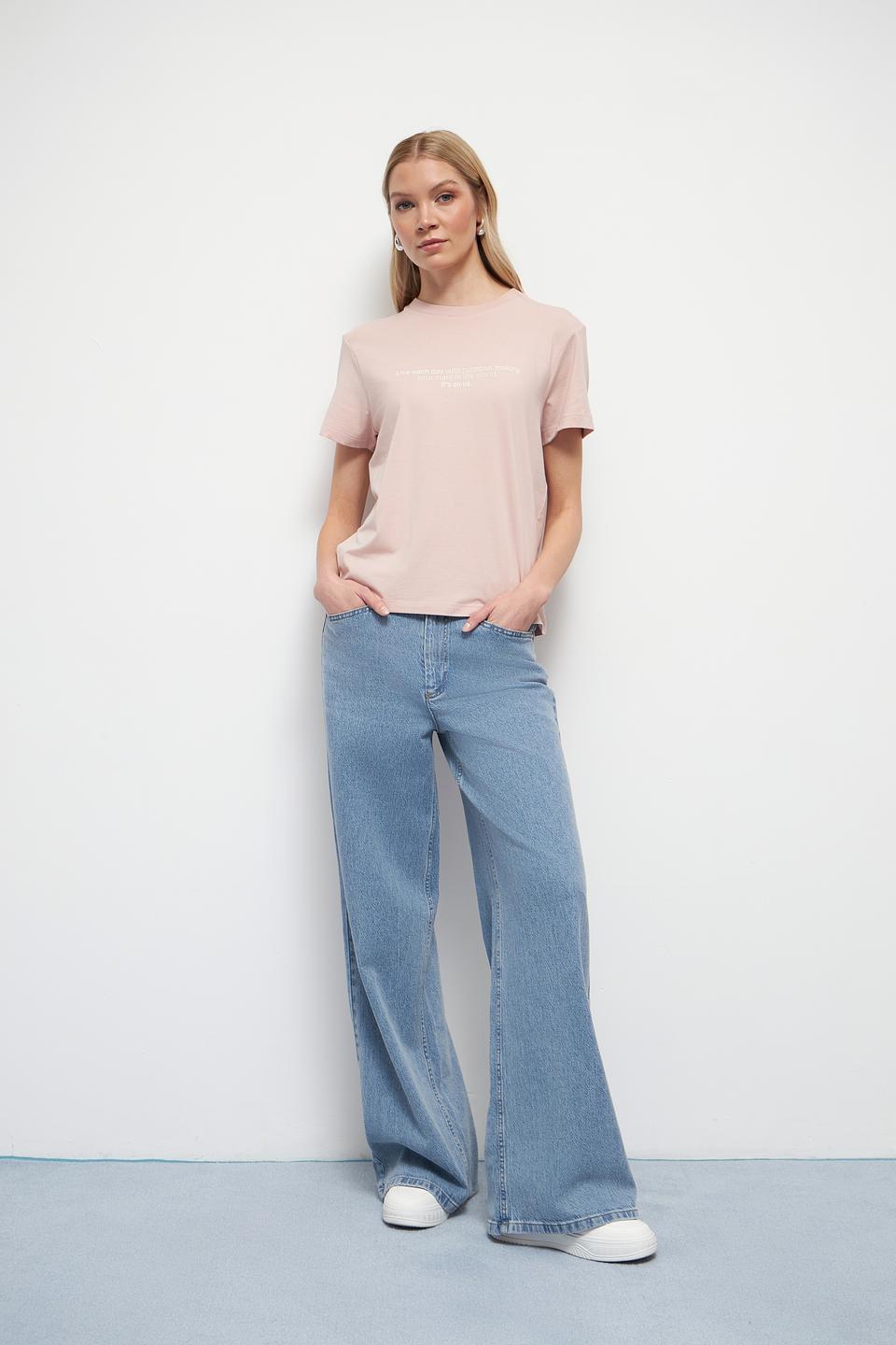 Футболка Marc O Polo с принтом розовая