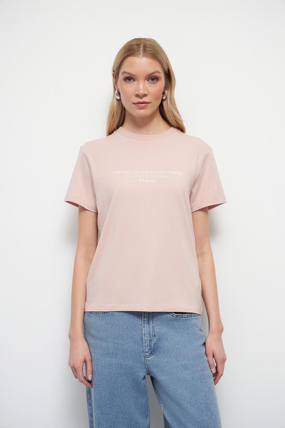 Футболка Marc O Polo с принтом розовая