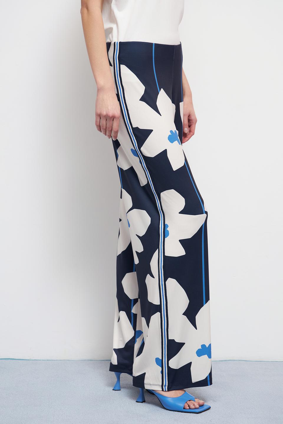 Брюки клёш Oui с цветочным принтом