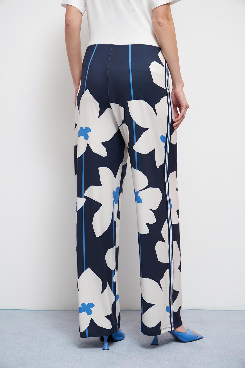 Брюки клёш Oui с цветочным принтом