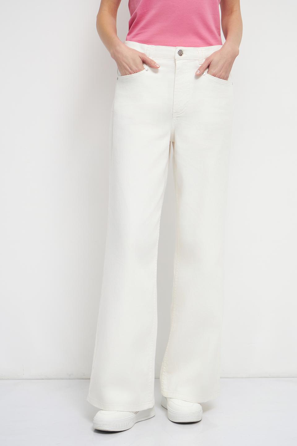 Джинсы широкого кроя Oui белые
