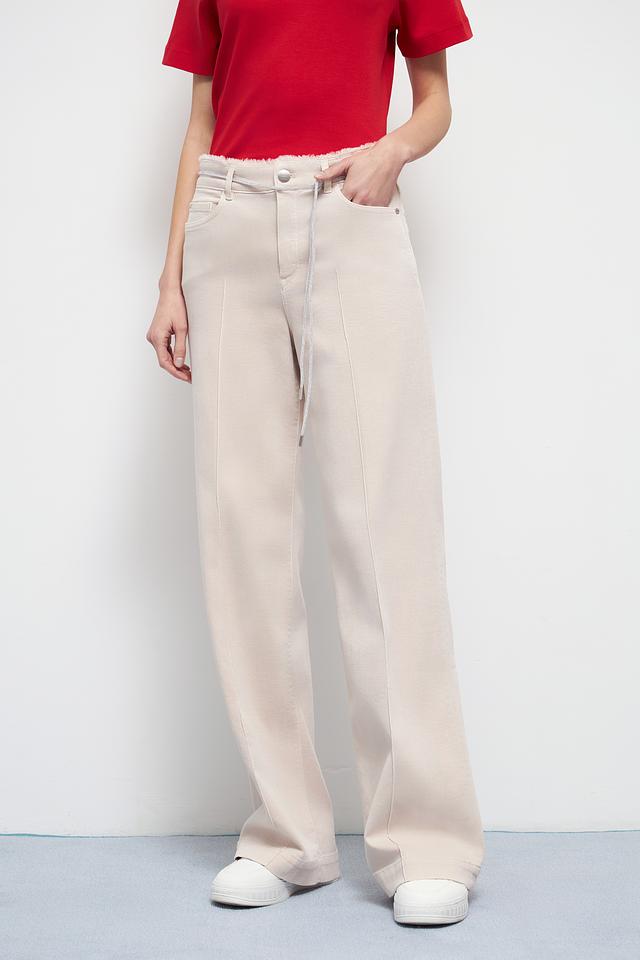 Джинсы Marc Cain бежевые с завязками