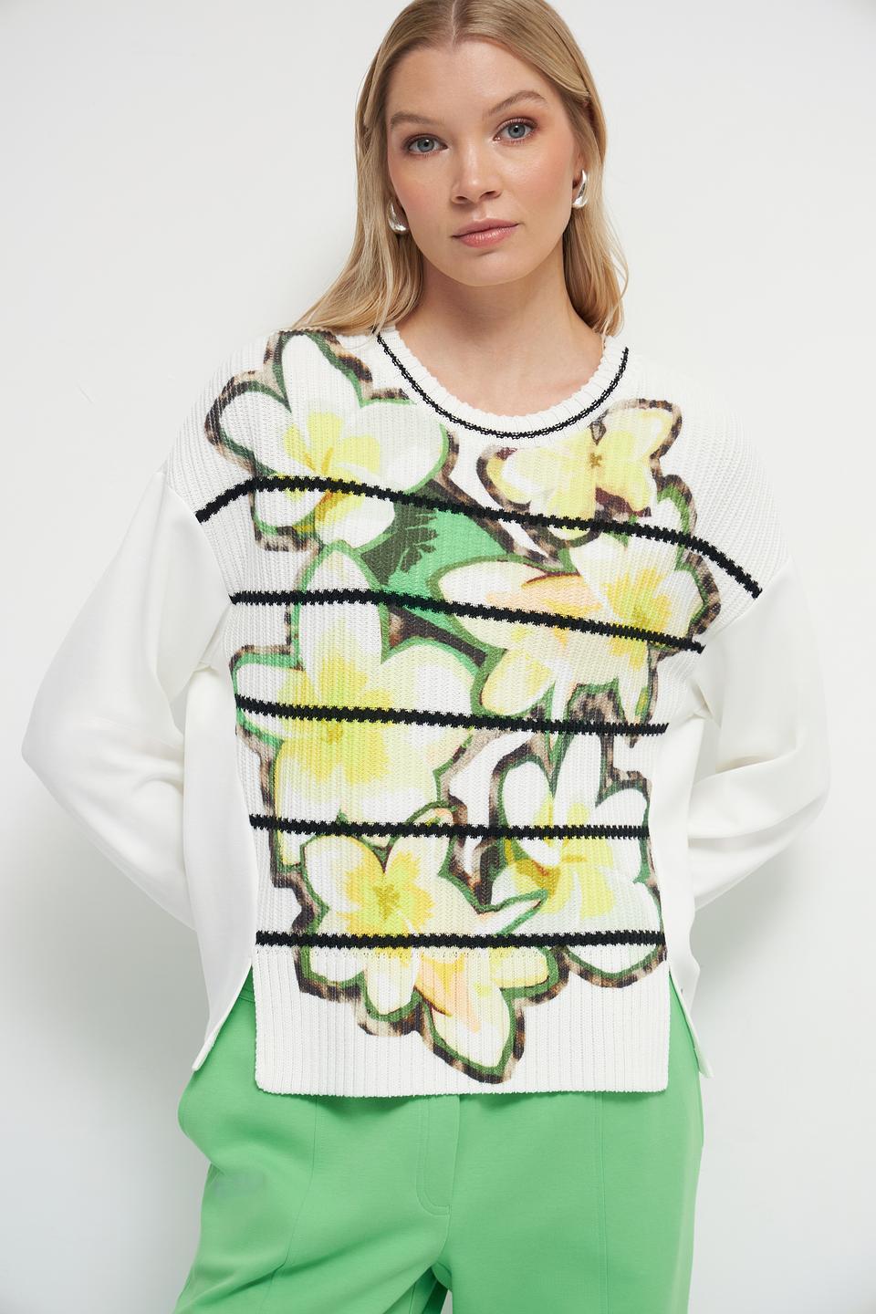 Пуловер Marc Cain с цветочным принтом