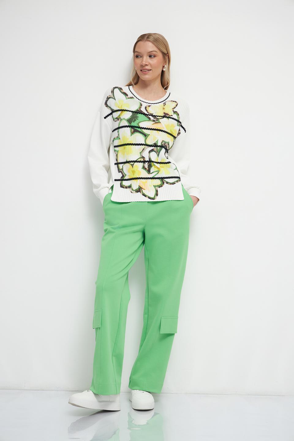 Пуловер Marc Cain с цветочным принтом