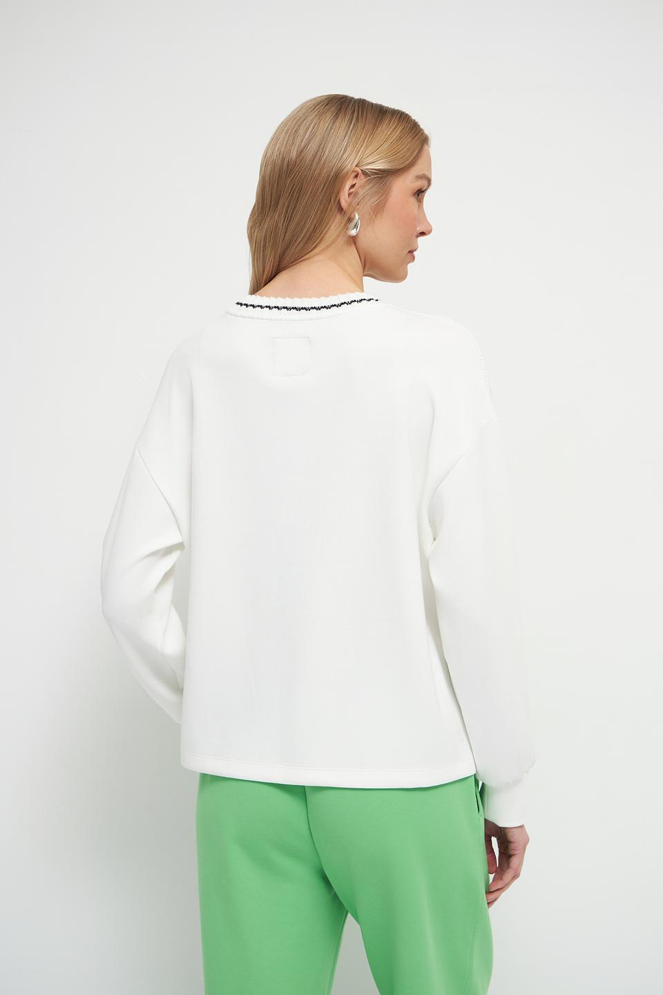 Пуловер Marc Cain с цветочным принтом