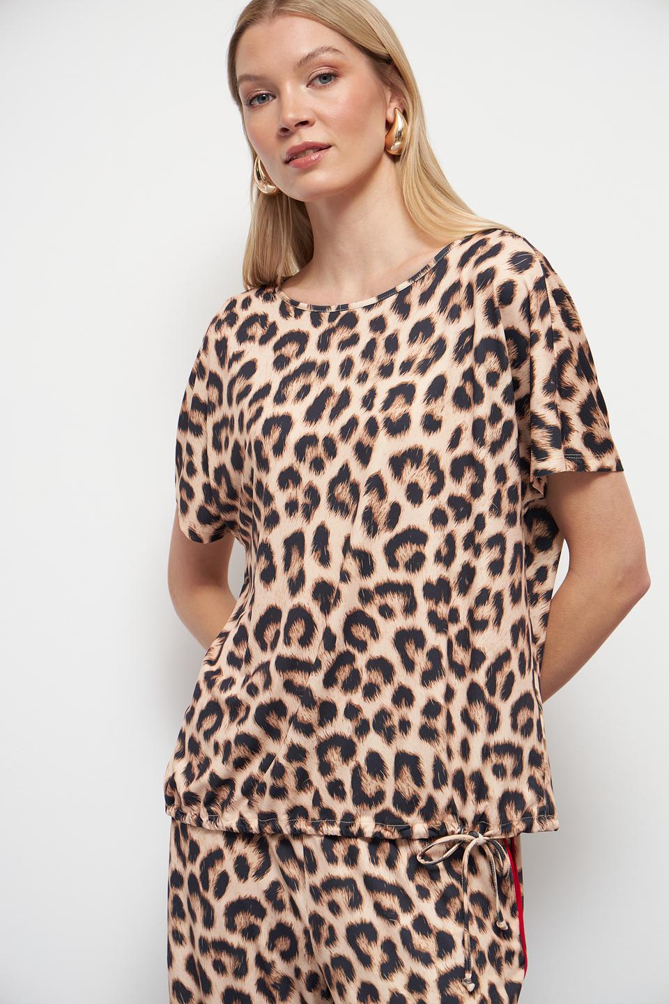 Блуза Oui с леопардовым принтом