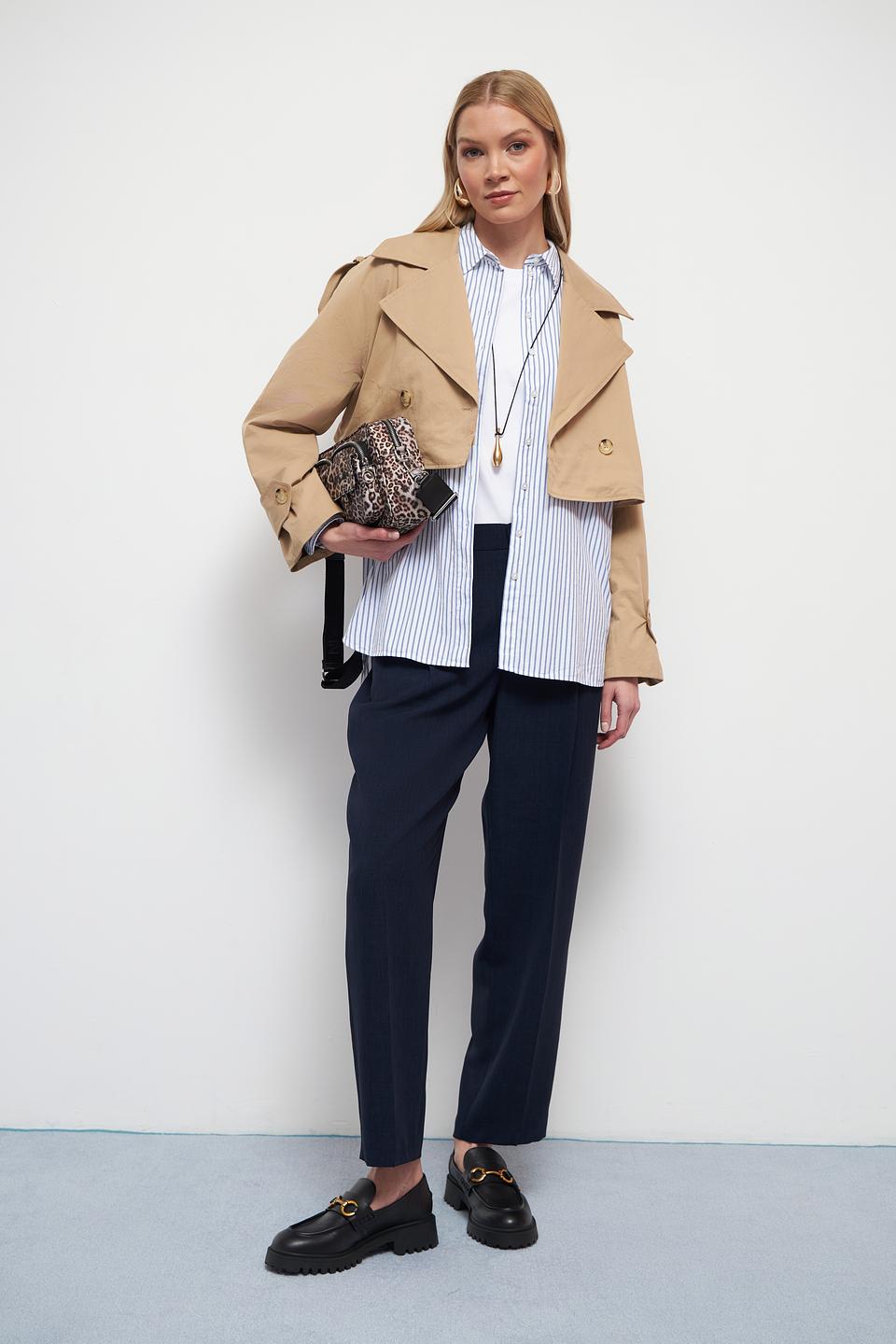 Плащ Oui бежевый