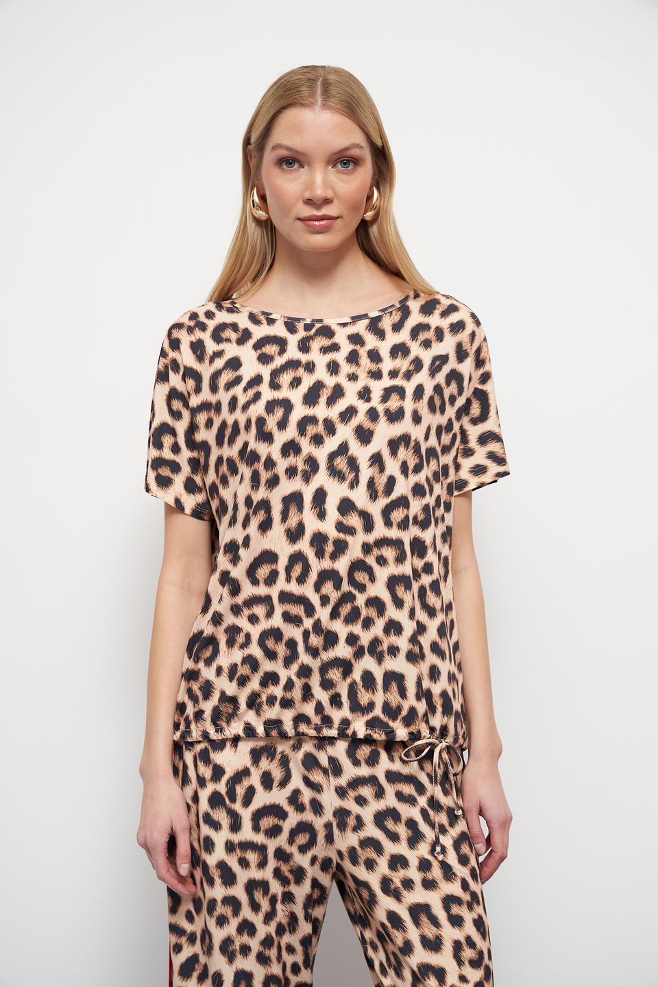 Блуза Oui с леопардовым принтом