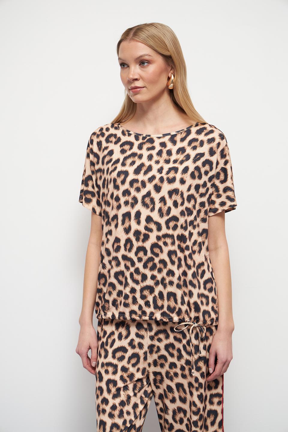 Блуза Oui с леопардовым принтом