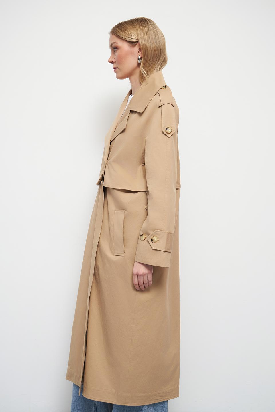 Плащ Oui бежевый