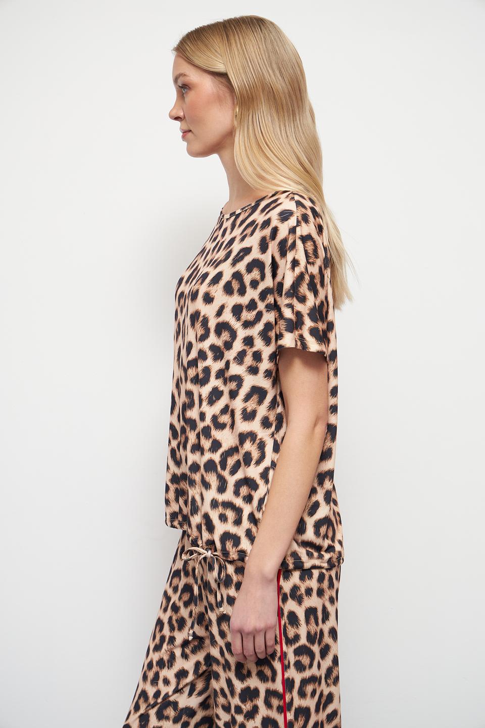 Блуза Oui с леопардовым принтом