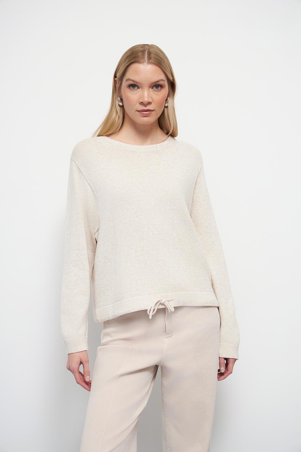 Пуловер Oui бежевый