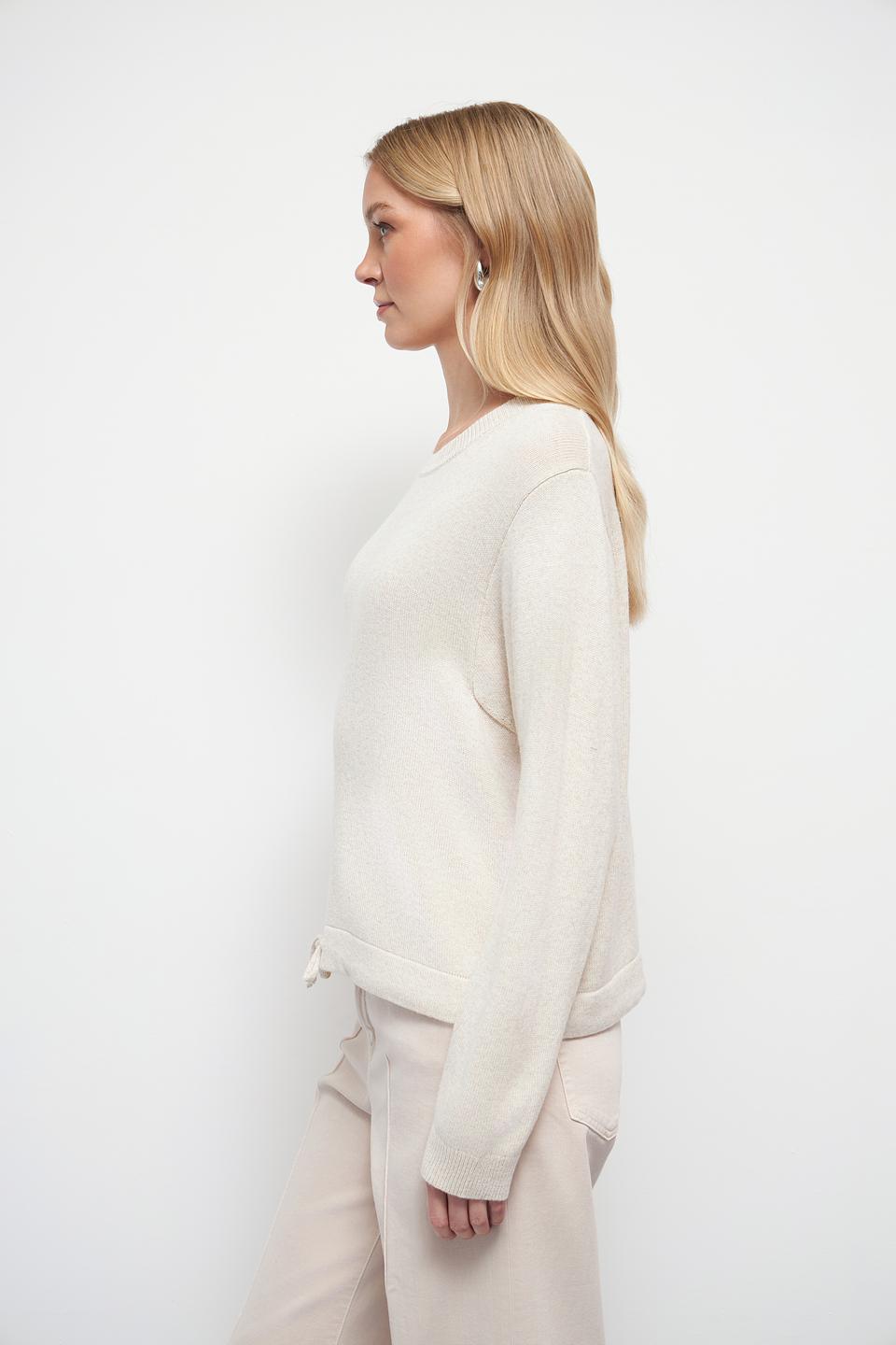 Пуловер Oui бежевый