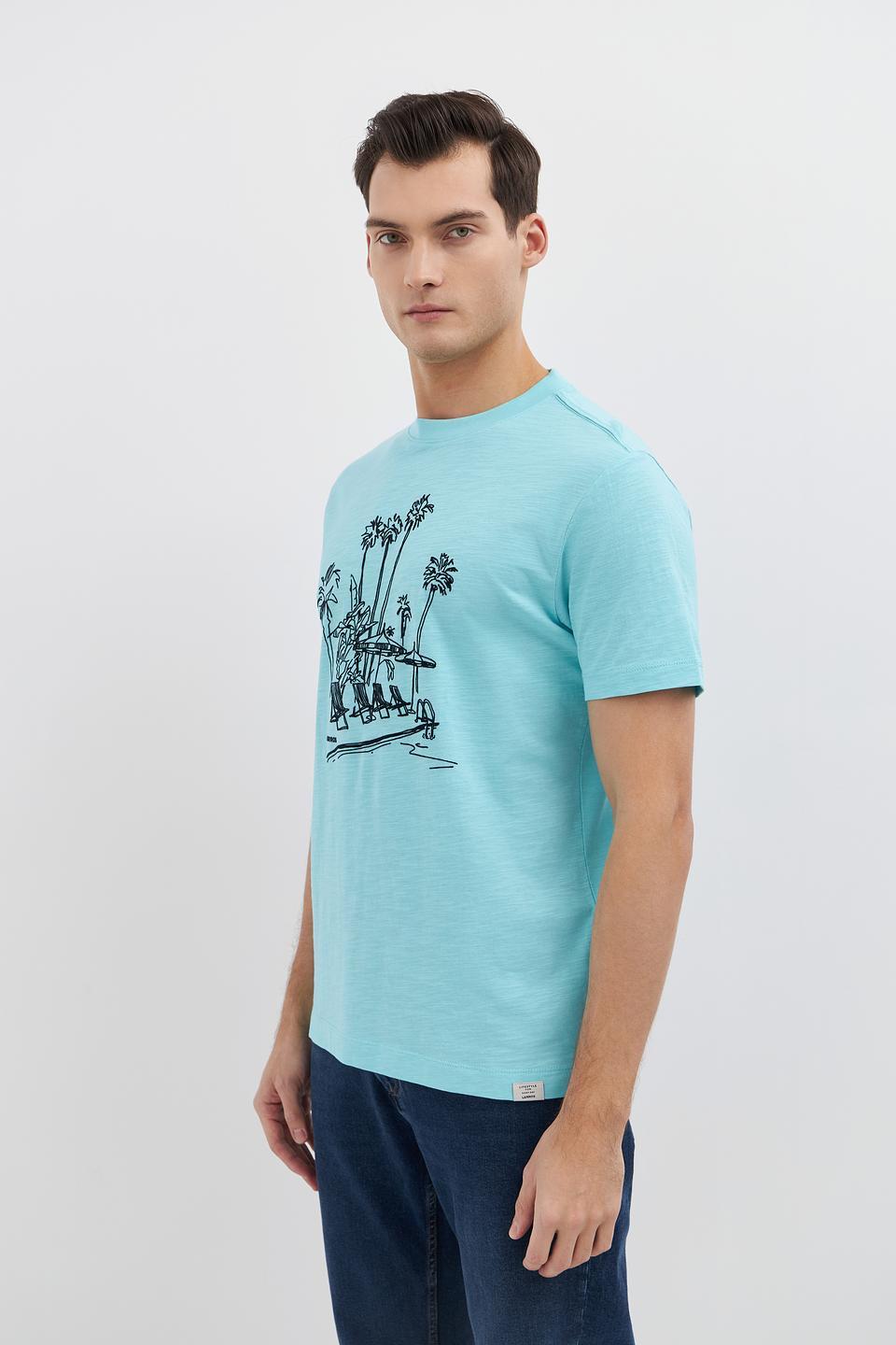Футболка Lerros с принтом бирюзовый