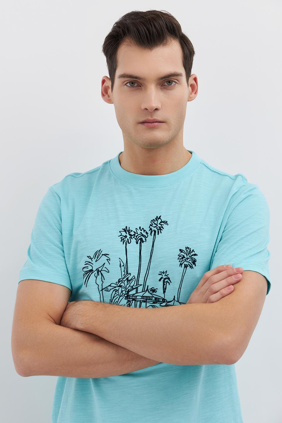 Футболка Lerros с принтом бирюзовый