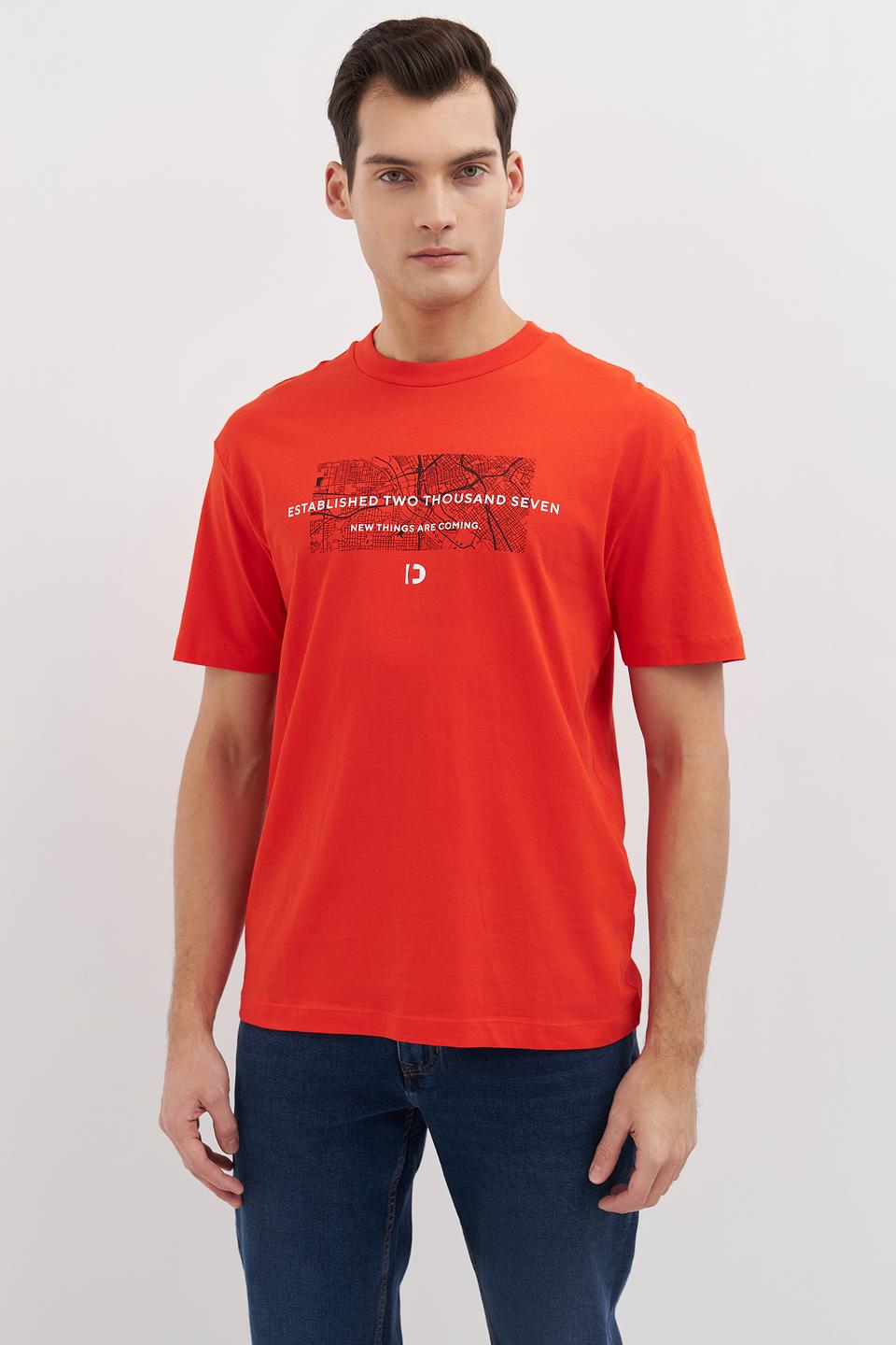 Футболка Tom Tailor denim оранжевая