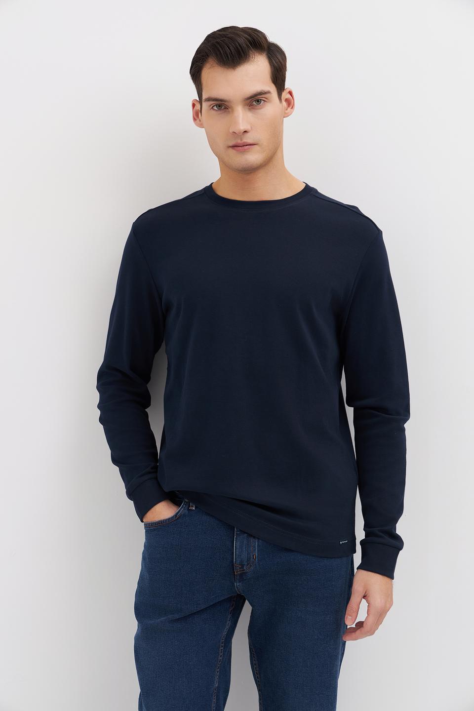Лонгслив Tom Tailor темно-синий
