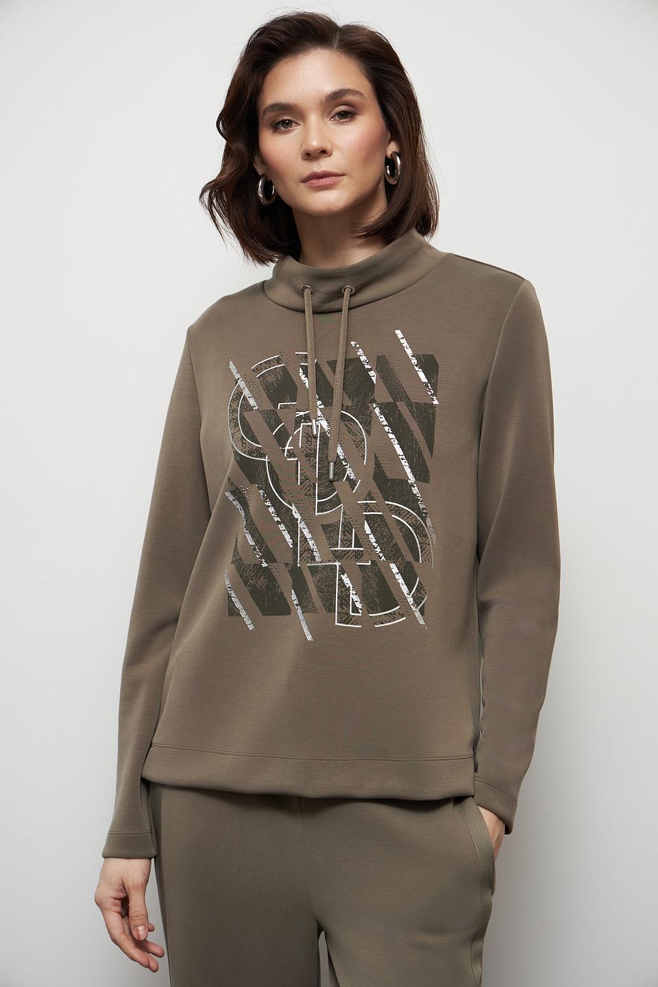 Пуловер Gerry Weber хаки с принтом