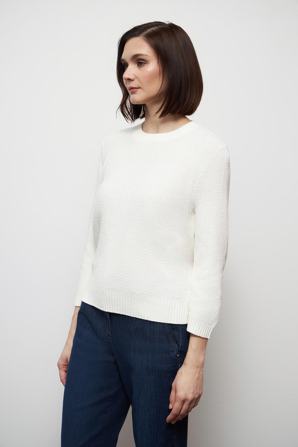 Пуловер Gerry Weber белый с текстурой