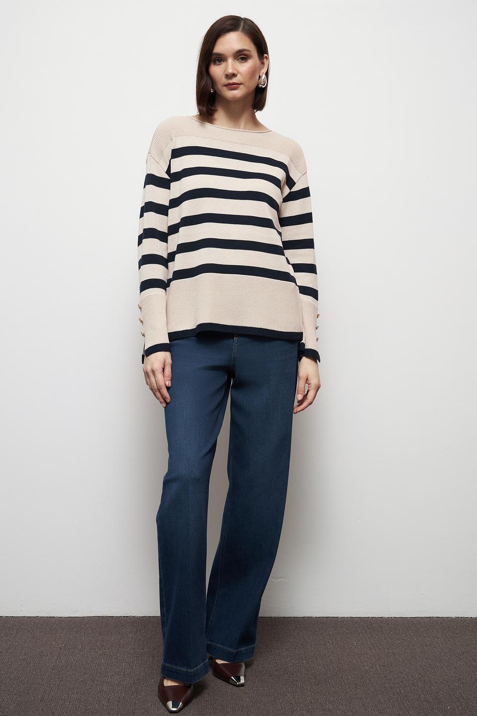 Пуловер Betty Barclay в полоску бежевый