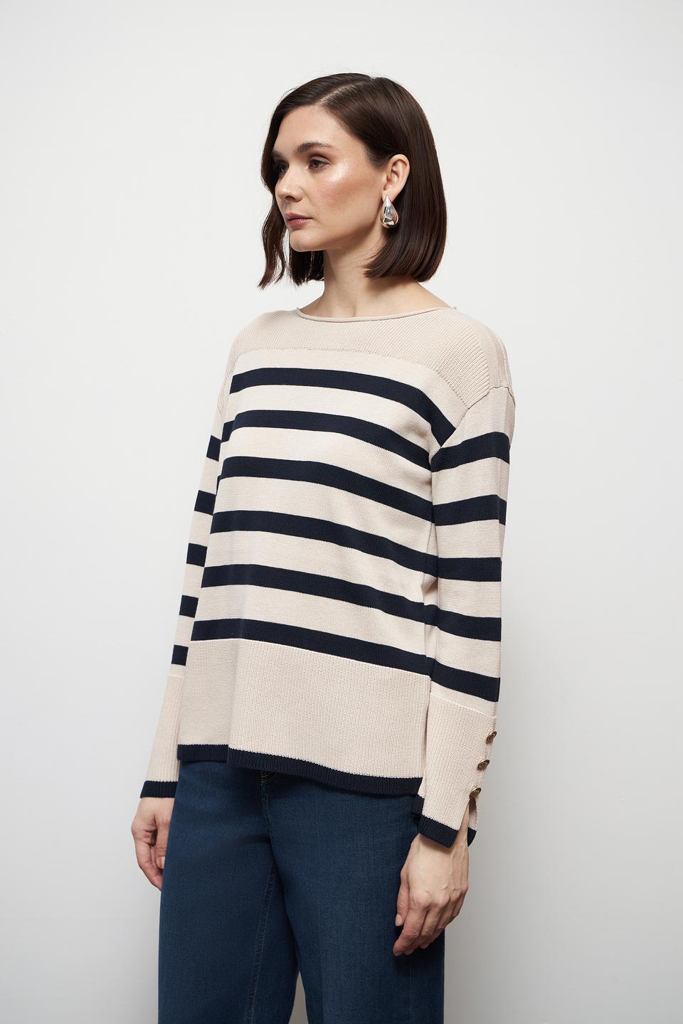 Пуловер Betty Barclay в полоску бежевый