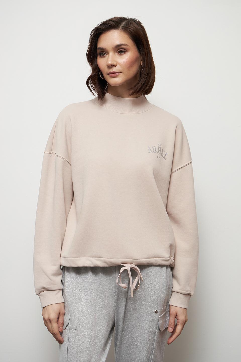 Пуловер Marc Aurel с логотипом бежевый