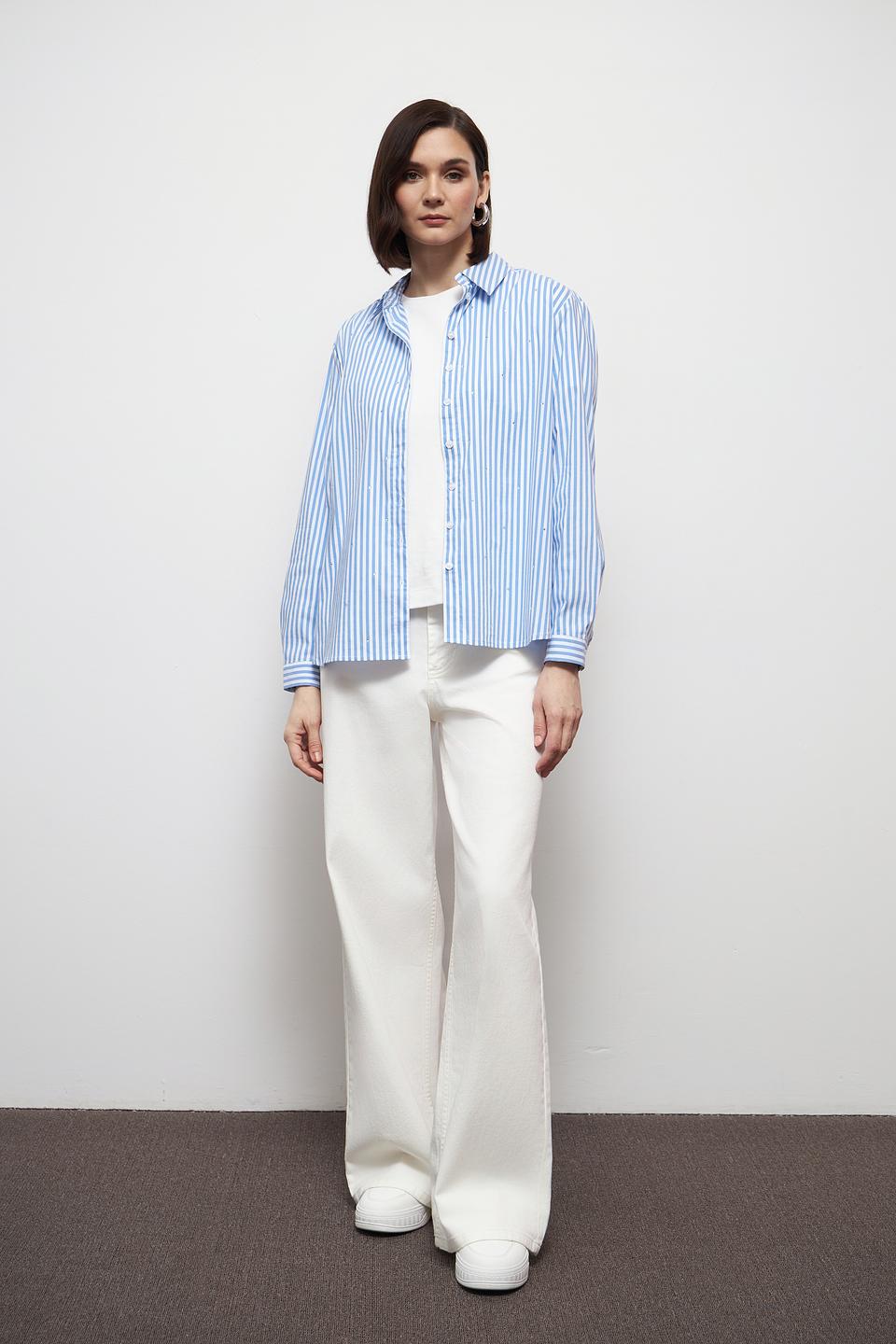 Рубашка Betty Barclay в полоску голубую