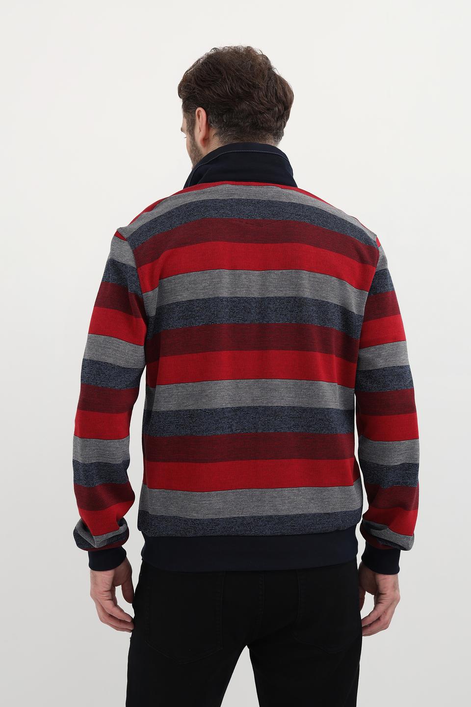Джемпер Monte Carlo в полоску красный