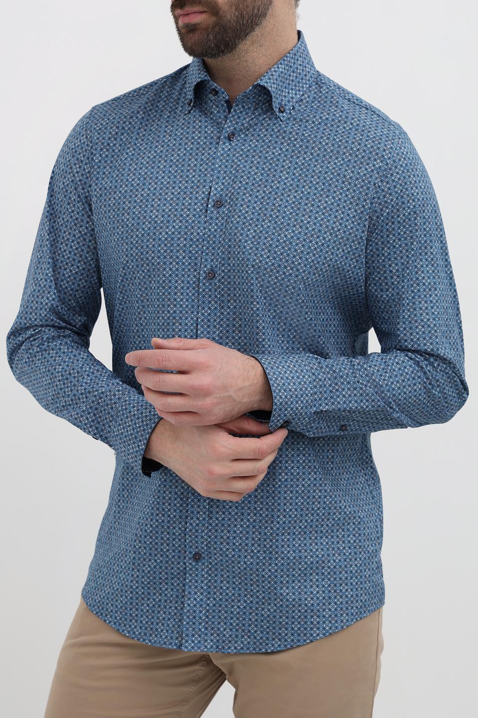 Рубашка Venti с принтом синий