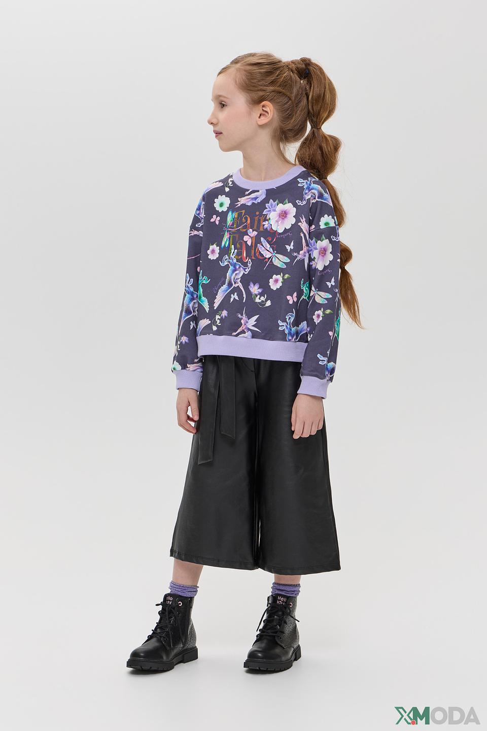 Джемпер Choupette, фиолетовый, сказочный принт