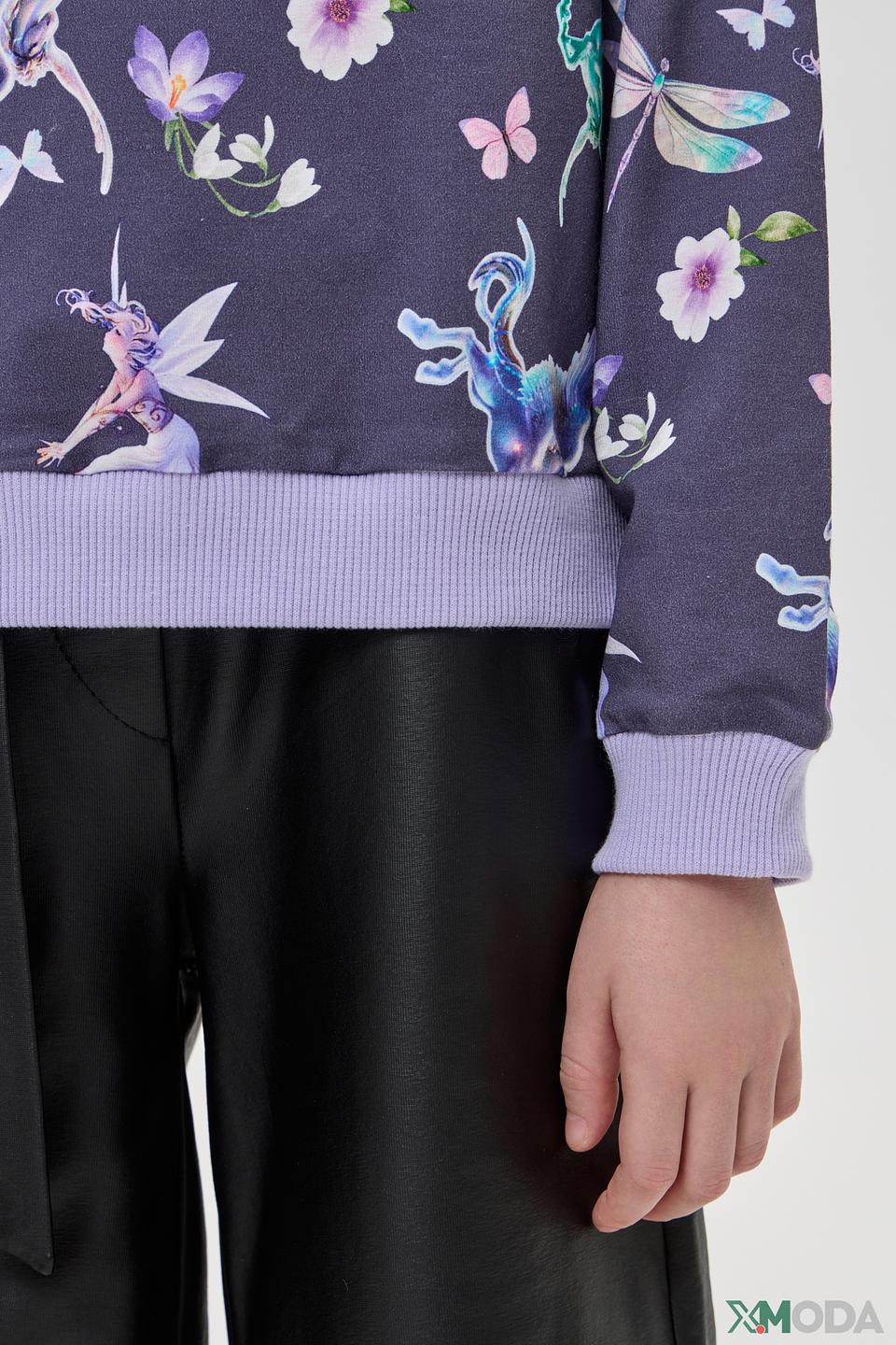 Джемпер Choupette, фиолетовый, сказочный принт