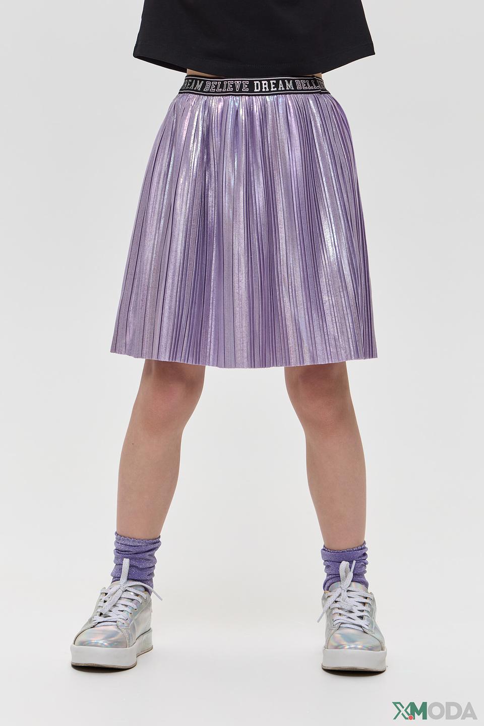 Юбка плиссе Choupette для девочки сиреневая