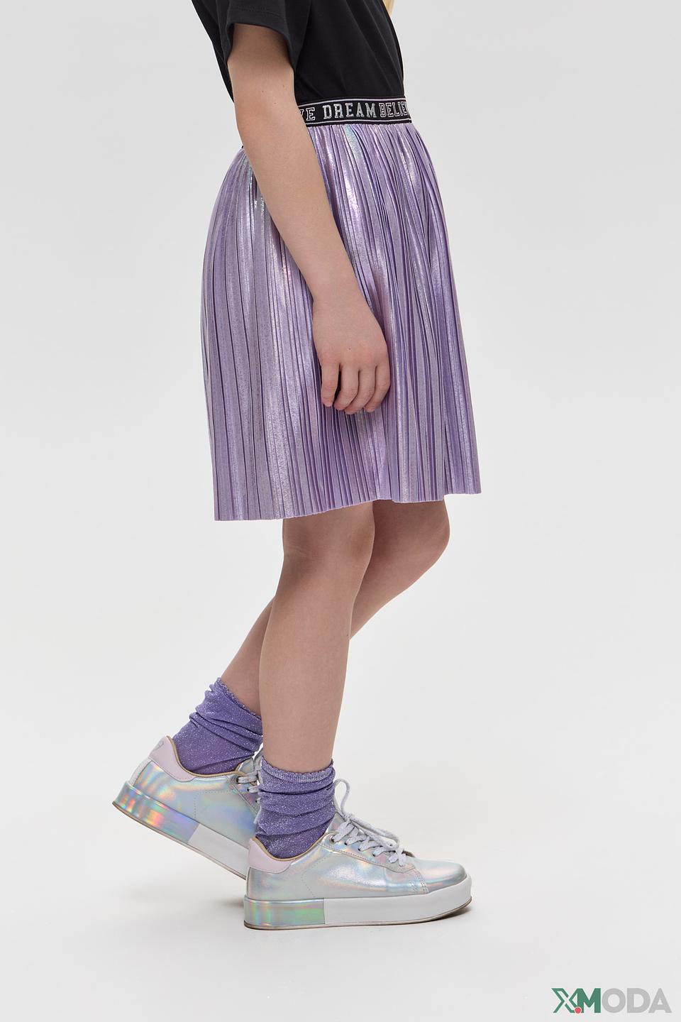 Юбка плиссе Choupette для девочки сиреневая