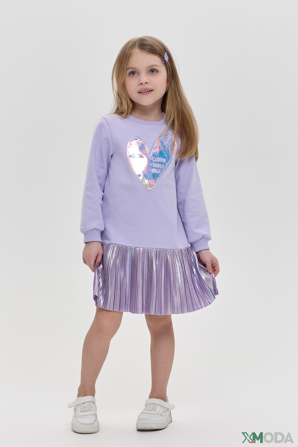 Платье Choupette дев. с сердцем лавандовое