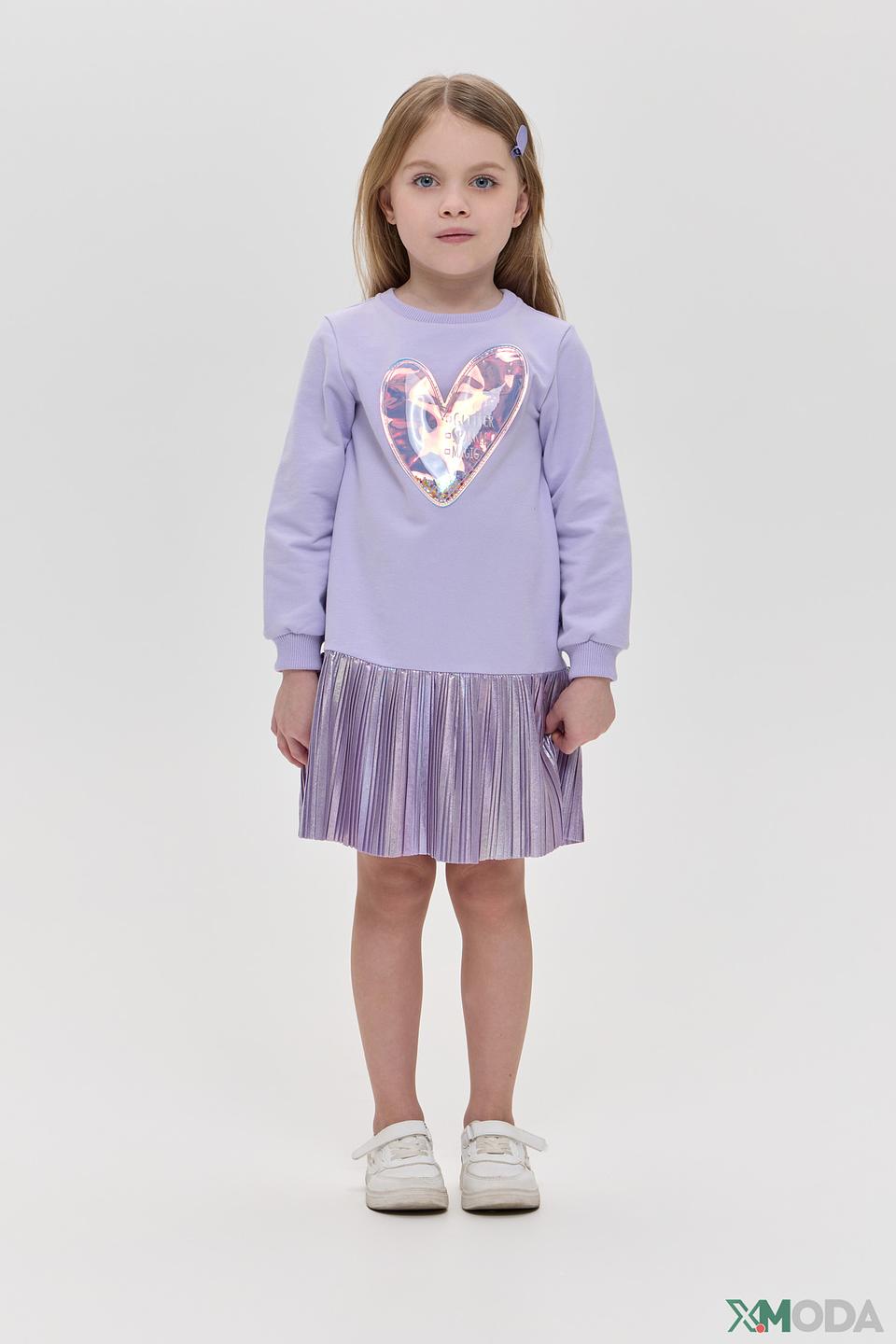 Платье Choupette дев. с сердцем лавандовое