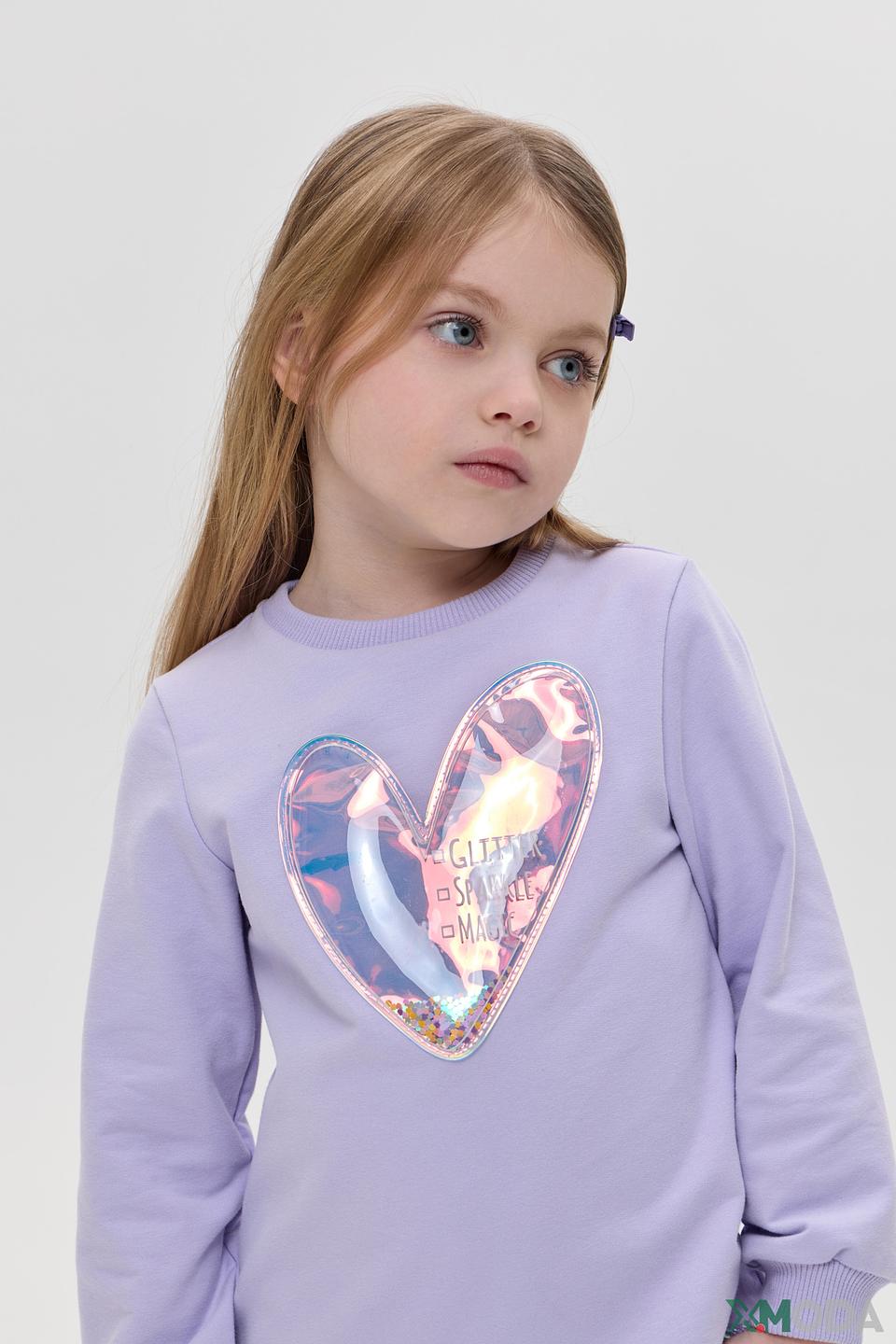 Платье Choupette дев. с сердцем лавандовое