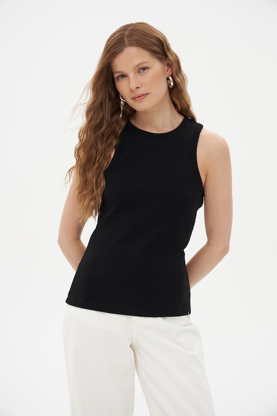 Топ Tom Tailor denim чёрный