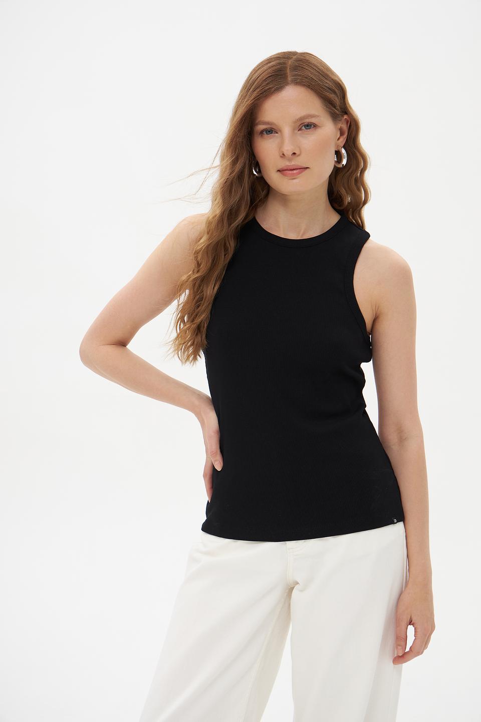 Топ Tom Tailor denim чёрный