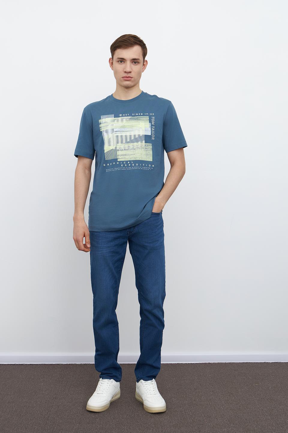 Футболка Tom Tailor графичный синий