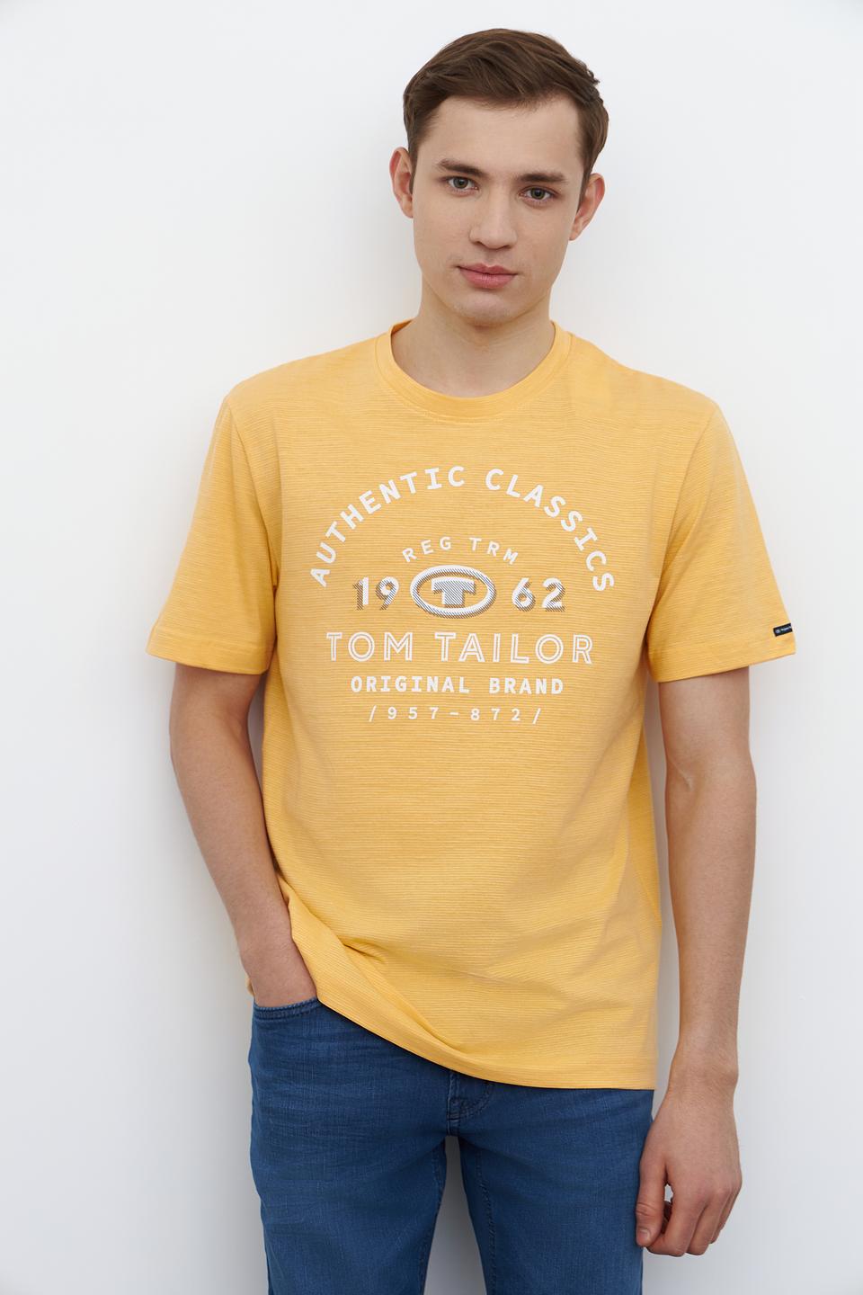 Футболка Tom Tailor желтая с принтом