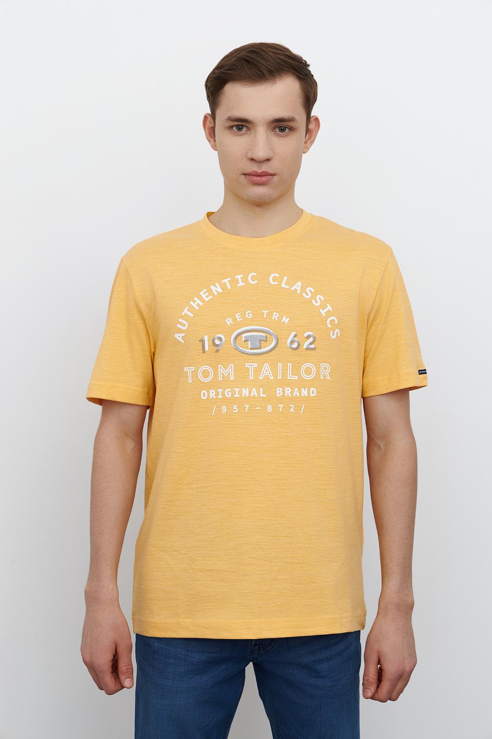 Футболка Tom Tailor желтая с принтом