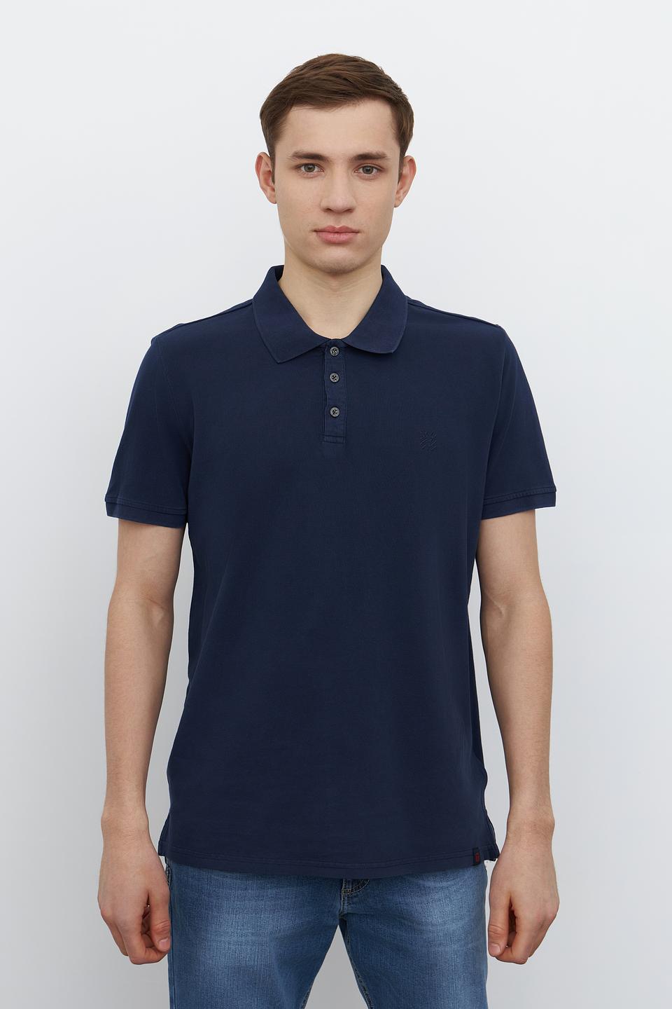 Поло Time Zone мужское тёмно-синее