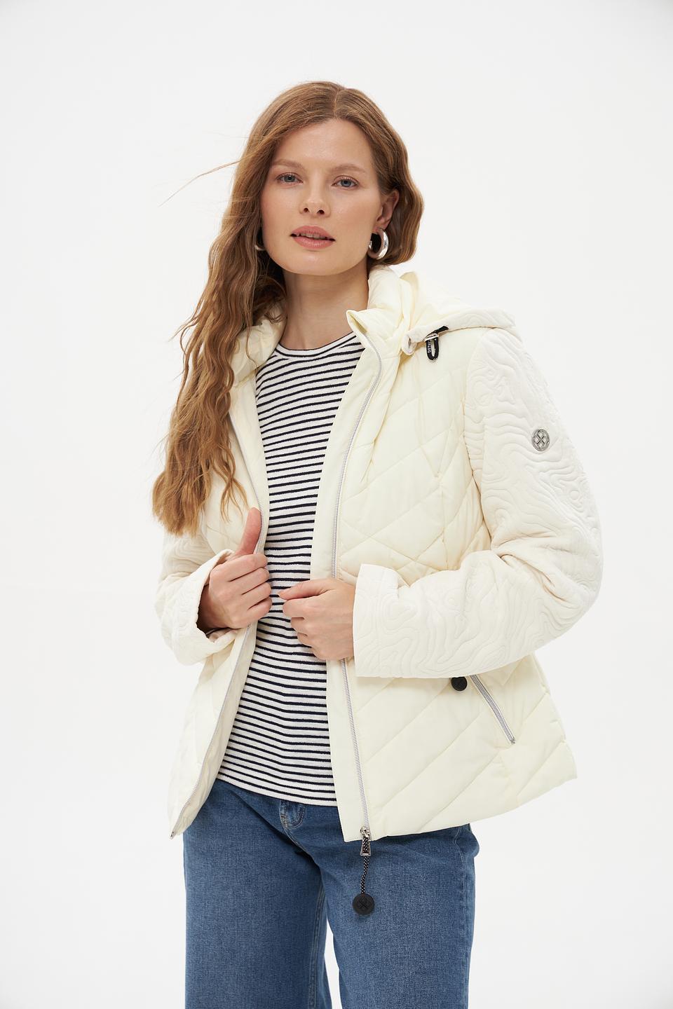 Куртка District стеганая бежевая