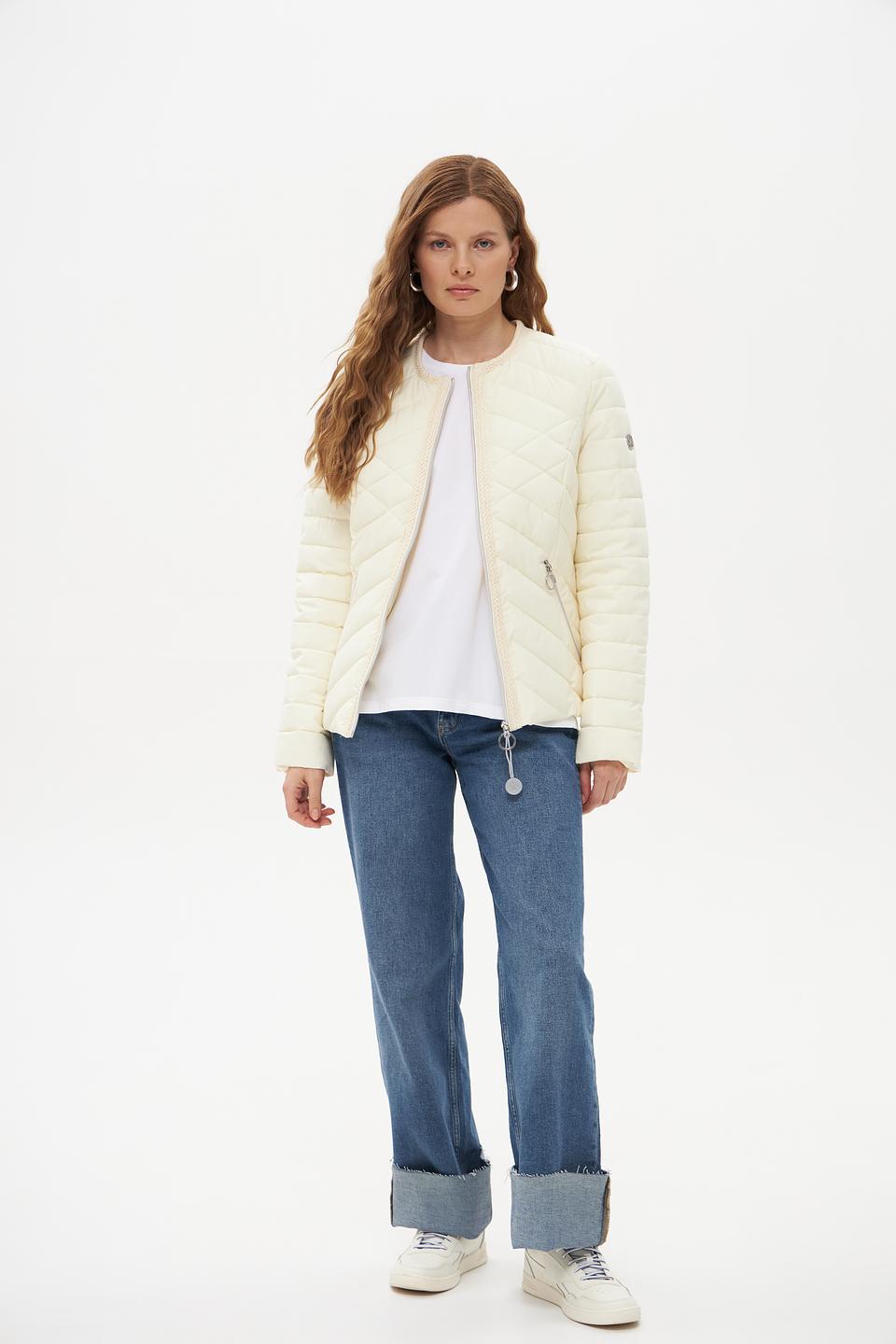 Куртка District стеганая кремовая